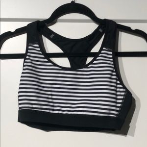 Black & White Sports Bra